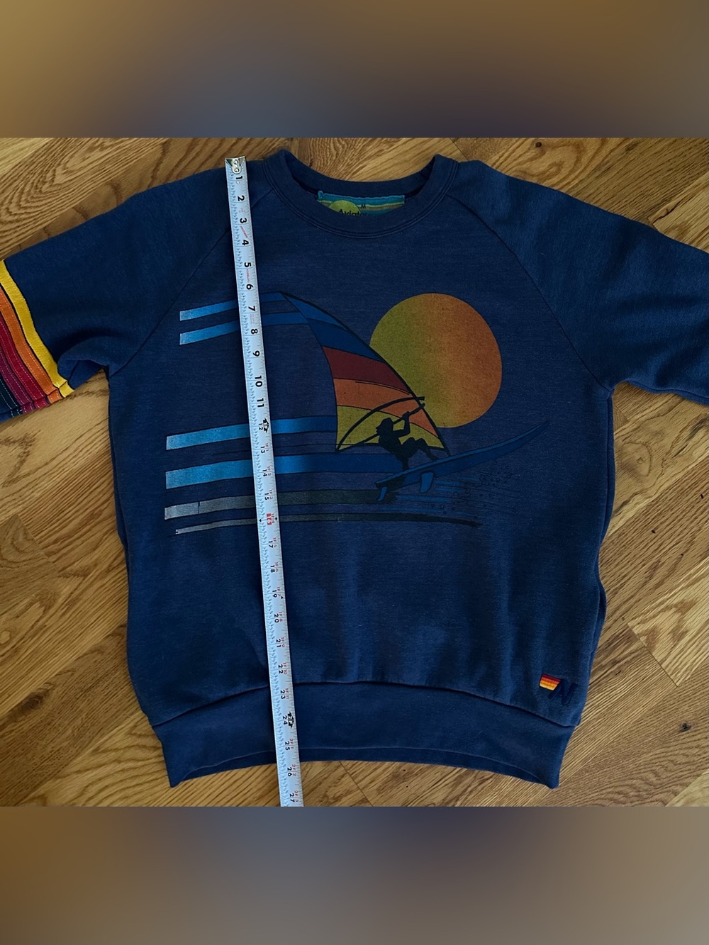 Aviator Nation Medium Surf Sunset Crewneck Sweatshirt Pockets Unisex - Picture 8 of 13